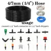 Kussen 3/5 mm 4/7mm 8/11 mm Nieuwe PVC Garden Water Slang Irrigatie Buis 1/8 '' 1/4 '' 3/8 '' Zwart wit blauw transparante slang