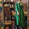 Casual Kleider Frauen Leinen Kleid Einfarbig Taste Sieben Hülse 2023 Sommer Vintage Lose Roben Hohe Qualität BC589