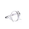 White Gold Color 925 Sterling Silver Semi Mount Ring for 7x9mm 8x10mm 7x10mm 9x12mm 12x14mm 10x13mm 12x16mm 13x17mm Gemstone Setti254h