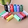 10 Roll Portable Degradable Pet Waste Pick Poop Bag Printing Doggy Clean Up Bag Trash Sopor Bag Color Random 201111299V