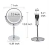 10X Magnifying Makeup Mirror With LED Light Cosmetic Mirrors Round Shape Desktop Vanity Mirror Double Sided Backlit Mirrors T20011280T