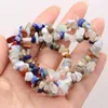 Pärlor 2023 Naturligt blandat färg stenmaterial kristall agat grus lösa diy örhängen armband smycken som gör 40 cm