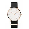 Hannah Martin 36mm Simple Dial Womens Watches exakta kvarts Ladies Watch Bekväm läderrem eller nylonband armbandsur2418