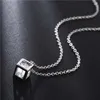 Princess Round Cut Cubic Zirconia Cube Halsband med diamant inuti kvinnokoransk koreansk stil halsband gåva guldfärg hängsmycken krage för kvinnor grossist
