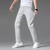 Men s jeans 2023 Spring Summer Classic Youthful Vitality Fit Straight Thin Denim Lightweight Cotton Stretch Trousers 230721
