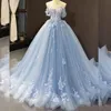 Suknia balowa Quinceanera Ubiera się z aplikacji na ramię Formalne suknie wieczorowe dla słodkich 15 vestidos de quinceanera321y