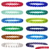 Perlé Nature 8Mm Oeil De Chat Pierre Opale Bracelet Rose Bleu Perles Rondes Élastique Reiki Bijoux Pour Femmes Hommes Drop Delivery Bracelets Dhqgi