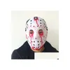 Maski imprezowe Jason Voorhees piątek 13. horror hokeja maska ​​przerażająca Halloween XB1 Drop dostawa domowy ogród świąteczne zapasy dhqu6