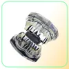 Hip Hop Personality Fangs Teeth Gold Silver Rose Gold Teeth Grillz Gold False Teeth Set Vampire Grills for Womenmen Dental Grill1502958