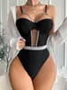 Women's Shapers 23401 Sexy Black Gauze Onesie Personality Charming Suit Design Ladies Sex Underwear Temptation When Collocation Stre