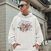 Les sweats à capuche pour hommes grandissent à travers ce que vous allez fleurir comme une fleur hommes Style américain Vintage hauts surdimensionnés homme coton sweats