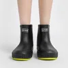 Bottes de pluie PARZIVAL femme chaussures imperméables en caoutchouc dames décontracté antidérapant appartements botte femme isolé jardin Galoches 230721