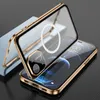 Metal Magnet Case for iPhone 15 14 13 12 11 Pro Max Wireless Charging 360° Sealed Glass Fall preventio protective Cover