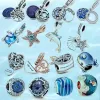 925 Silver Fit Pandora Charm 925 Браслет Gosikee Summer Ocean Series S925 Серебряные цветные чары набор 925 Серебряные бусинки очарование подходит Pandora Charm