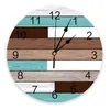 Zegary ścienne Ziarno Drewna Kolor Clock Dorasa do domu Duże okrągłe kwarcowe kwarcowe stolik zegarek do dekoracji sypialni