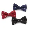 Herrskalle skelett vävt polyester mönster halsband för män bow slips slips bowtie gravatas fjäril