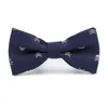 Herrskalle skelett vävt polyester mönster halsband för män bow slips slips bowtie gravatas fjäril