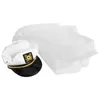Bandanas Vestuário Chapéu de Noiva Decorações de Festa de Solteira Chapéus de Noiva Acessórios de Cabelo Véu de Marinheiro Senhorita Senhoras
