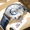 Belushi Moon Phase Watches Men Luxury Top Top Brand Водонепроницаемый календарный календарный календарь неделя