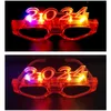 10pcsLED Toys LED Iluminado 2024 Gafas Brillantes Intermitentes Anteojos Rave Glow Shutter Shades Gafas para Año Nuevo Niños Adultos Tamaños Navidad Yoy