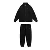 Men S TRACKSUITS Spring and Autumn Fleece Sticked Coat Loose Par Suit mångsidig höggatstil 230721