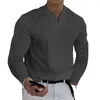 Мужские свитера весна и осенняя рубашка фитнес плюс размер тренд спортивная футболка мода V-образное топ.