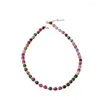 Choker LONDANY Necklace Summer Colorful Faceted Candy Color Tourmaline True Stone Beads Sweet Temperament Collar Chain Female