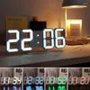 Orologi da tavolo 3D LED Digital Alarm Wall Hanging Watch Snooze Calendario Orologio elettronico