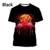 Herr t-skjortor mode 3d flamingo fågel tryckt t-shirt män/kvinnor sommar casual grafisk tee topp