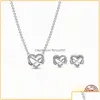 Anhänger Halsketten Shiny Herbarium Runde Pandora Halskette Ohrring Set 925 Sterling Silber Fit Damen Jahrestag Geburtstagsgeschenk Drop Del Dh0Pp