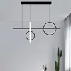 Pendant Lamps Modern Led Chandelier Gold/black Island Art Dimmable Kitchen And Living Room Design