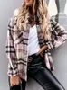 Damesjassen Herfst Adies Jassen Vrouwen Winter Geruite Jas Lange Jas Overshirt Shirt Voor 2023 Streetwear