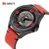 CURREN Fashion Classic Black Business Men Orologi Data Orologio da polso al quarzo Cinturino in pelle Orologio erkek kol saati199w