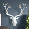 Harts 3D Big Deer Head Home Decor för väggstaty dekoration tillbehör abstrakt skulptur modern djur huvudrum väggdekor t20260b