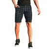 2023 Fashion Casual Men's Shorts European och American Man's Checkered Male Suits Byxor