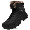 Buty marka moda zimowe męskie buty super ciepłe futra męskie buty śnieżne bez poślizgu gumowe buty turystyczne wodoodporne botki na kostki buty