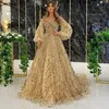 2023 Luxe Paillettes Robe De Bal Robes De Bal Chérie Dentelle Applique Perlée Longue Robe De Soirée Etage Longueur Arabe Quinceanera Dre271g