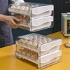 Bouteilles de stockage boîte à oeufs Pet Transparent double couche ménage cuisine réfrigérateur frais-garder en plastique tiroir Type par exemple