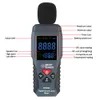 Misuratori di rumore SMART SENSOR Misuratore di livello sonoro digitale 30-130 dB Misuratore di decibel LCD Retroilluminazione Sonometro Misuratore di rumore con funzione termometro 230721