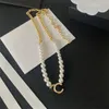 2023 Latest Top quality Women Pendant Necklaces ccity metal brass gold Choker Women Jewelry Designer Luxury Accessories 521