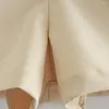 Spódnice 2023 Lato z szortami podszewką khaki jedna kieszenie na przedniej mini spódnice kobiety linia hem asymetryczne safari