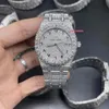 Die neueste Herren-Hip-Hop-Uhr im Jahr 2023, große Diamantlünette, hochwertige, galvanisierte, glänzende Uhr, CZ-Diamanten, voller Diamant, fac332n