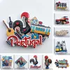 Réfrigérateur Aimants Portugal Souvenir Touristique Coq Portugais Lisboa Tram Guitare Magnétique Réfrigérateur Autocollant Collection Voyage Cadeau 230721