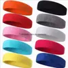 Kvinnor/män handduk Tyg Svettband Yoga pannband sport Gym Running Cycling Stretch Hair Head Band Cycling Wide Sweat Wicking pannband