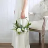 Wedding Flowers SESTHFAR Arrival Bridal Hoop Bouquet Rose Artificial Flower Wreath Wall Hanging Decoration Hand330P