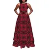 Casual jurken dames 2023 Hoogwaardige elegante maxi lange jurk vrouwen kleding Polynesisch tribal tongaans aangepaste print mouwloos strand