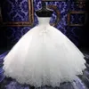 Haute Qualité Réel Po Bling Bling Cristal Robes De Mariée Retour Bandage Tulle Appliques-parole Longueur Robe De Bal De Mariage Robes222h