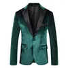 Mäns kostymer 2023 L-5XL Autumn Winter Year Round Stor storlek All-Match Självodling Solid Color Fashion Casual Velvet Suit Jacket