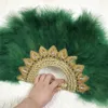 Sets 1PCS Turkey Handfan handgefertigte Fans für Hochzeitsdekoration Handfan mit Stones EventAille Mariage Afrikanische Federhand -Fan -Fan -Vorhang