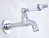 Bathroom Sink Faucets Chrome Brass Single Hole Wall Mount Basin Kitchen Faucet Cold Outrood Garden Bibcock Mop Pool Taps 2av163